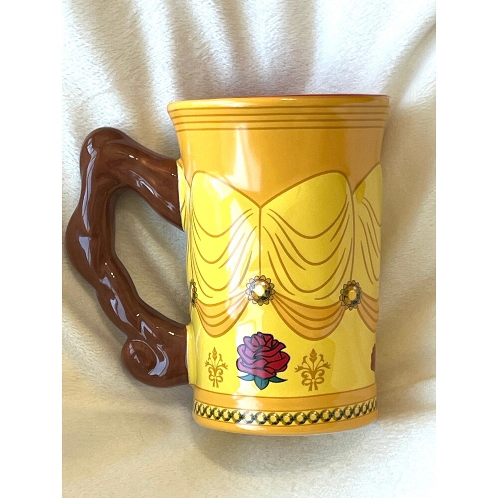 Disney Parks Belle Dress Mug Beauty and the Beast 3D Signature Handle 14oz - Picture 2 of 4